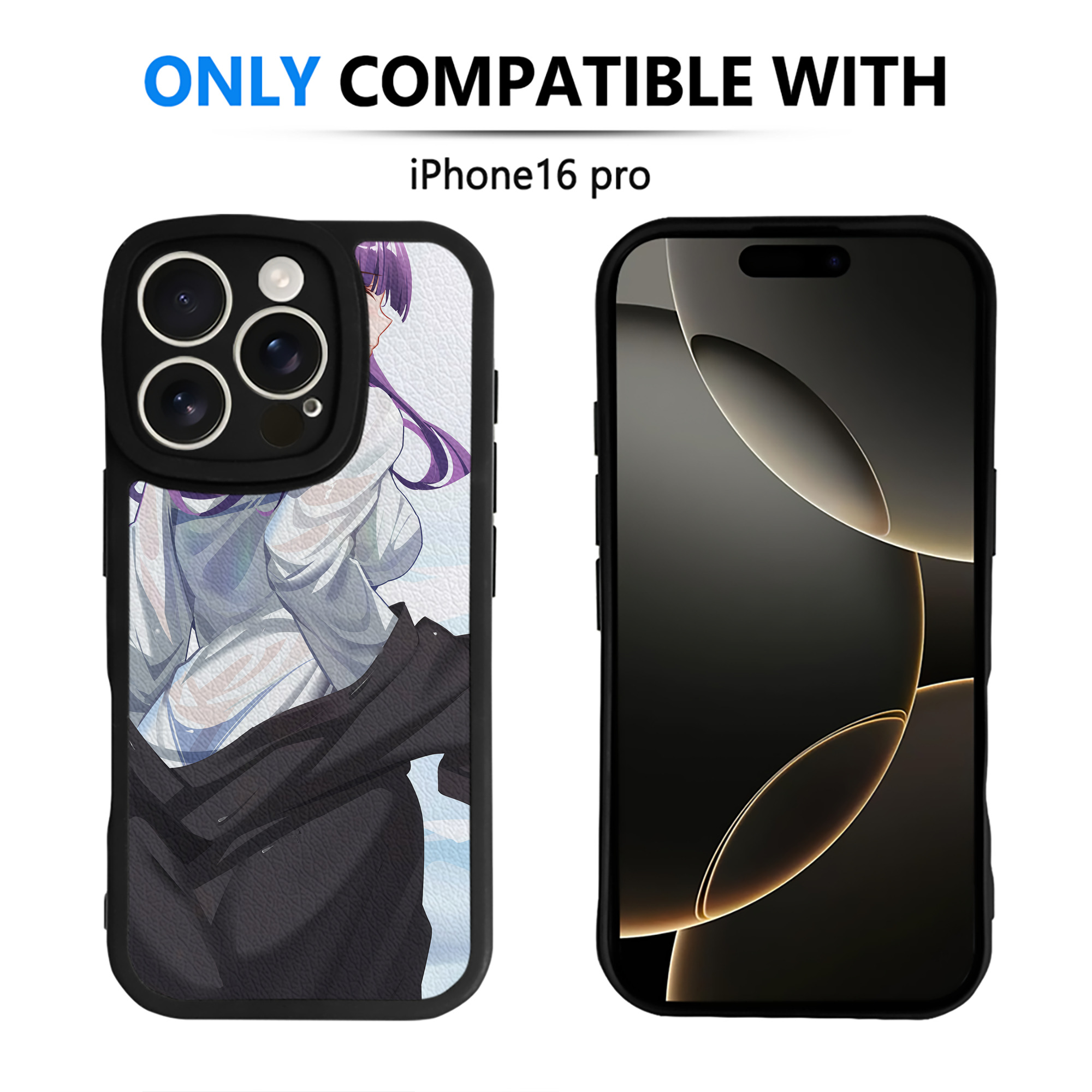 （画像用） 葬送のフリーレン Frieren 【iPhone 16シリーズ対応】シリコンスマホケース（レザー調） 材質：シリコン